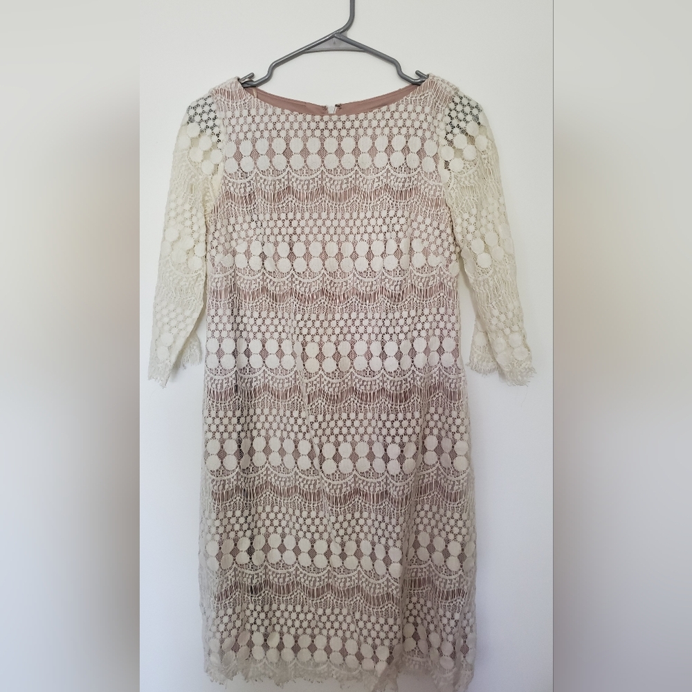 Jessica Howard Cream Lace Dress